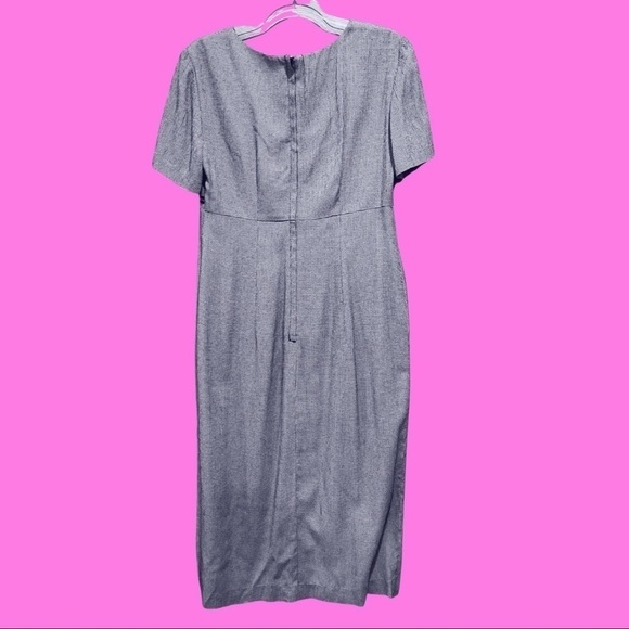 Vintage sz S/M Dawn Joy midi column dress slim 80s wiggle 90s y2k secretary VTG - Picture 4 of 10